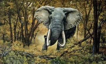 éléphant simulé Peinture à l'huile
